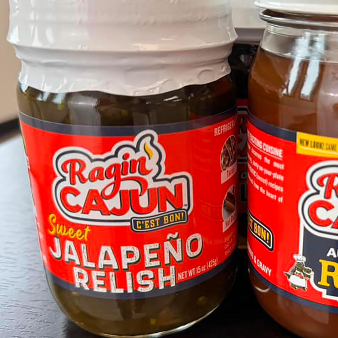 Ragin' Cajun - Sweet Jalapeno Relish - 15 oz Jar, All Natural